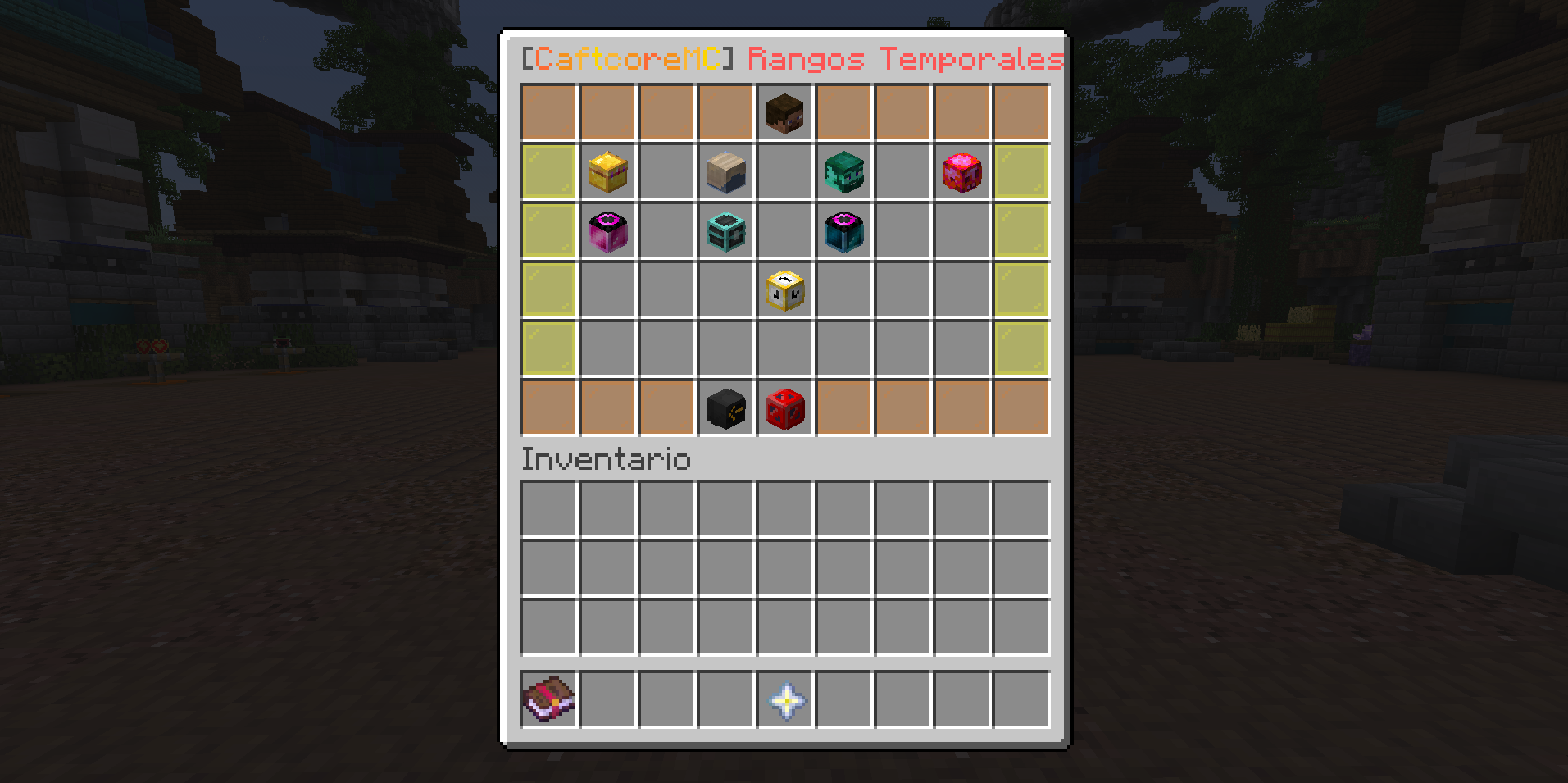 Temporary ranks menu